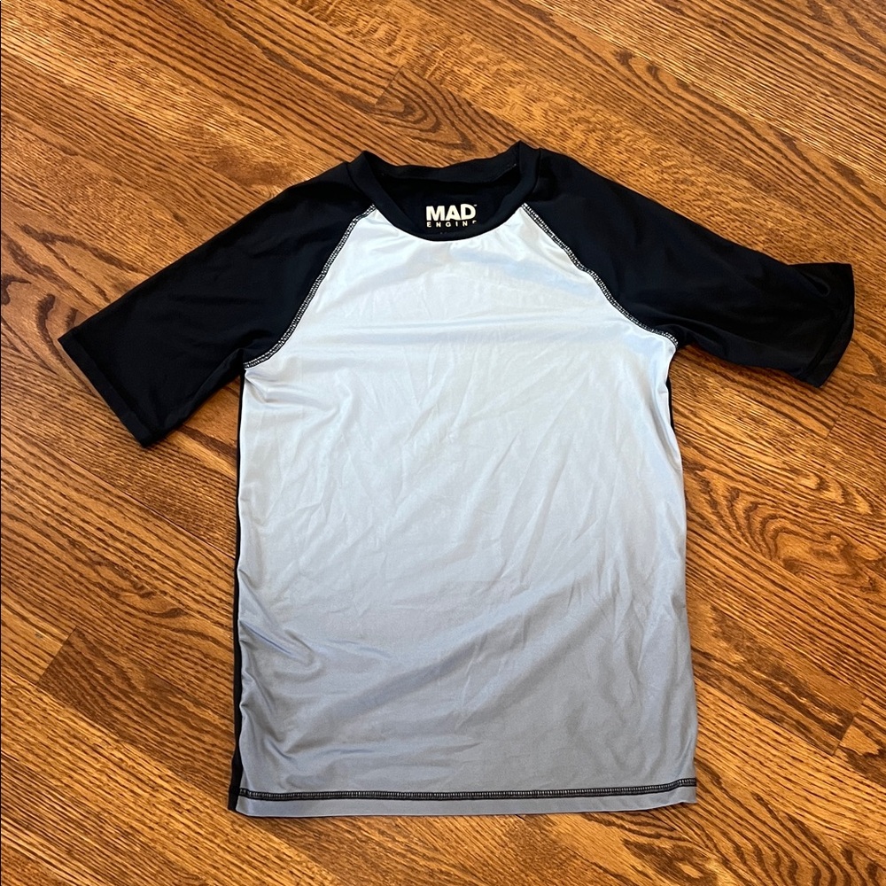 MAD Engine Black and Gray Short Sleeve Tee